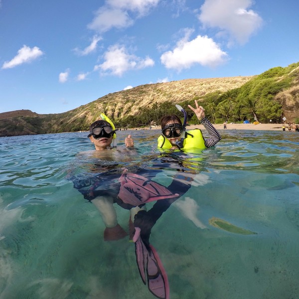 ハナウマ湾でシュノーケリング オアフ島 ハワイ ロコタビ
