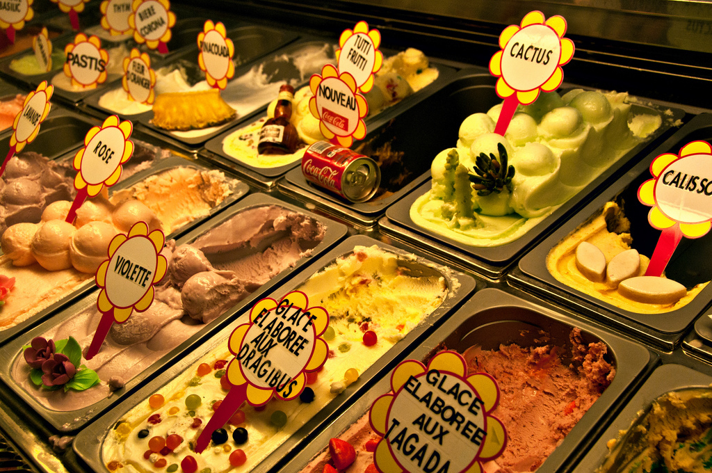 ロセッティ広場のフェノッキオのアイスクリーム