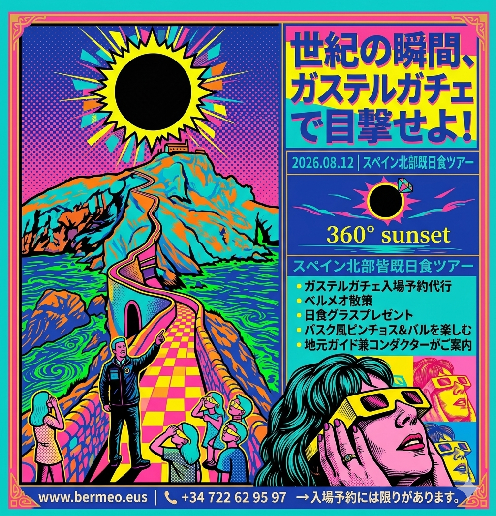 「北スペインで出会う、空と海の奇跡。」皆既日食ツアー🌚