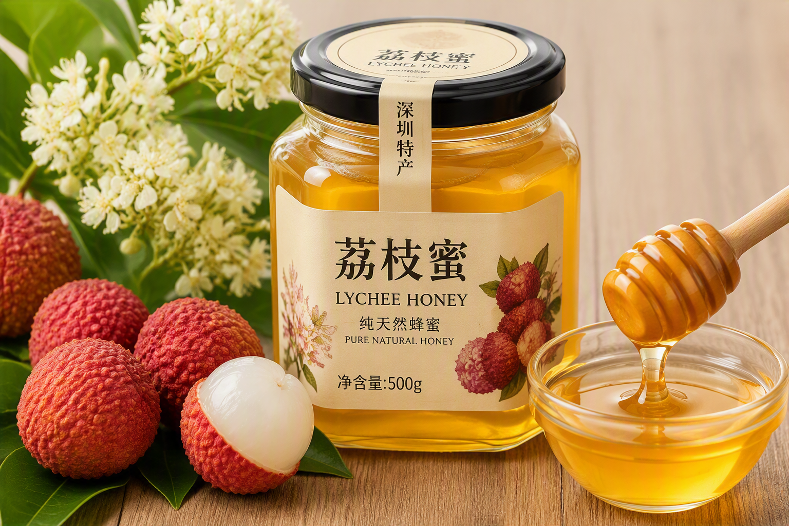 深圳特産ライチ蜂蜜(荔枝蜜)