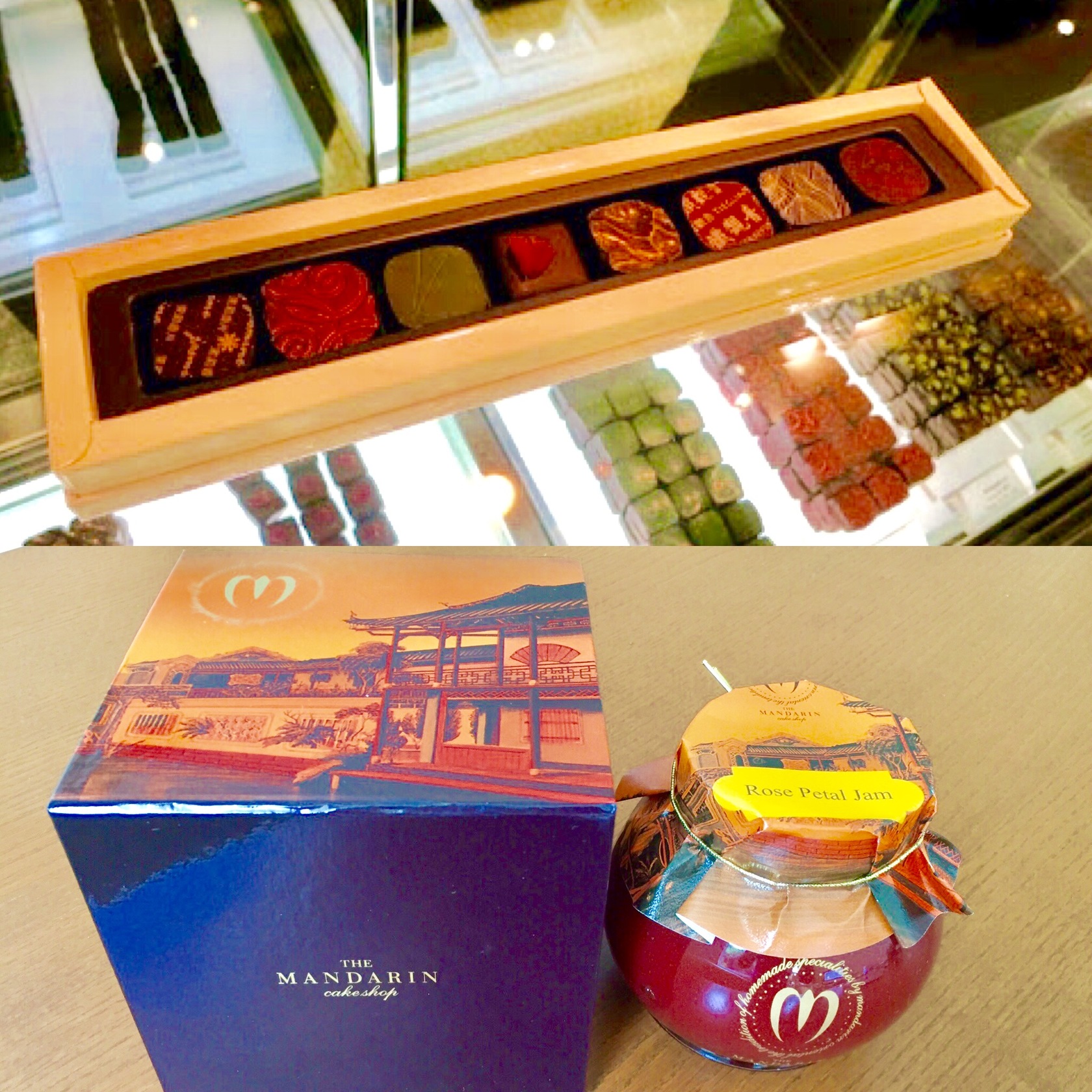 夜上海の中国茶フレーバーチョコ と マンダリンオリエンタルホテルの薔薇(ローズ)ジャム